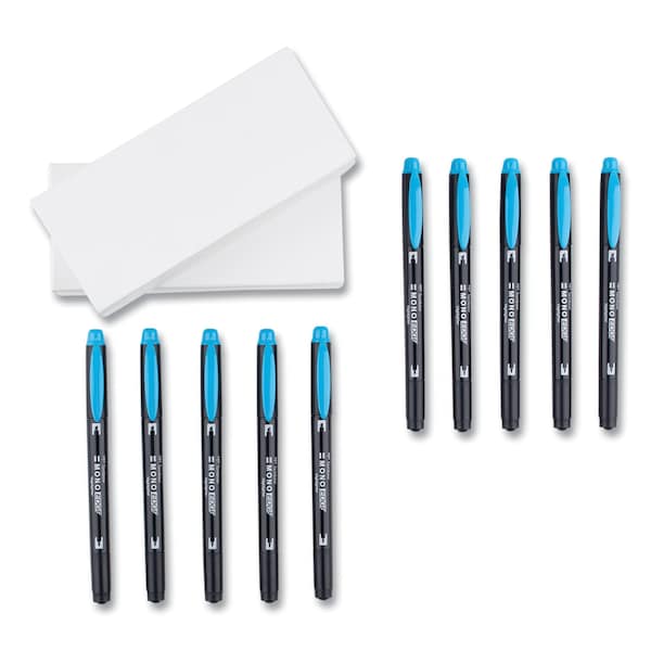 Highlighters, Skyblue Ink, Bullet/Chisel Tip, Skyblue Barrel, 10PK